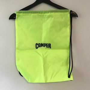 Camper Neon Yellow Drawstring Backpack NWOT